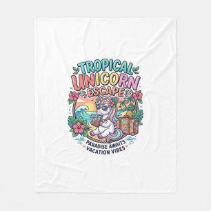 Einhorn Tropical Unicorn Escape POD Bereit POD Kun Fleecedecke