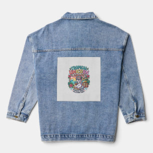 Einhorn Tropical Unicorn Escape POD Bereit POD Kun Jeansjacke