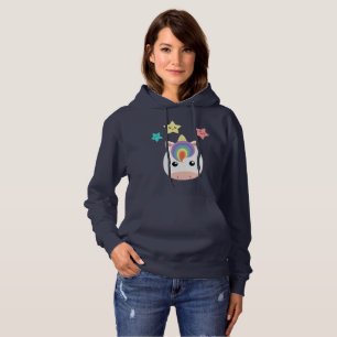 Einhorn u. Sterne Hoodie
