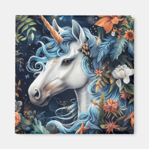 Einhorn und Blume Fantasy Design Magnet