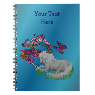 Einhorn und Blume Personalisiert Notizblock