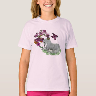 Einhorn und Blume T-Shirt