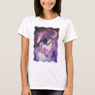 Einhorn und der nächtliche Himmel T-Shirt