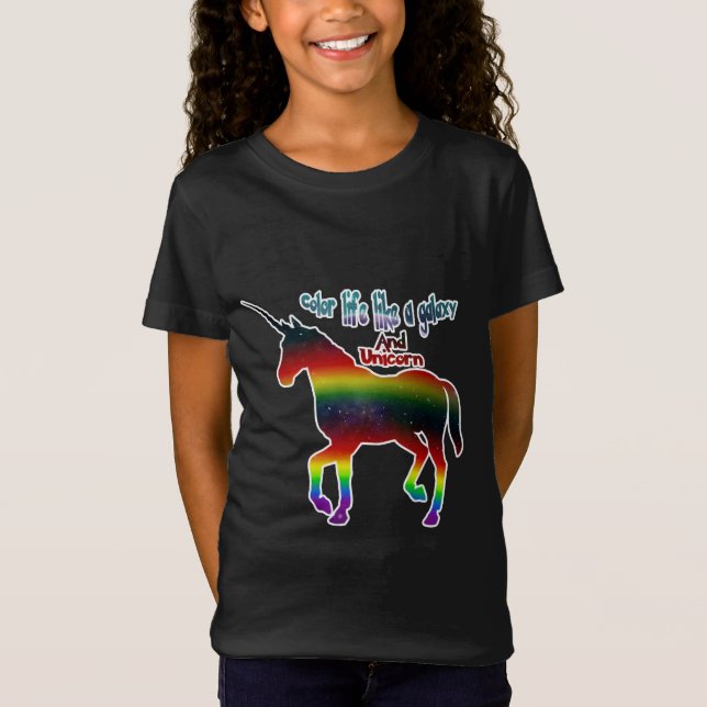 Einhorn- und Farblebensdauer T-Shirt (Vorderseite)