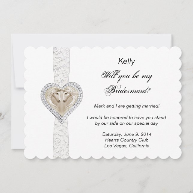 Einhorn und Hochzeitskarte Einladung (Vorderseite)