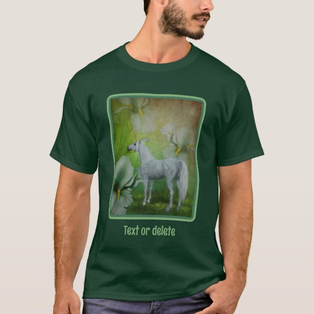 Einhorn und Lilies Fantasy Horst Art T-Shirt (Vorderseite)