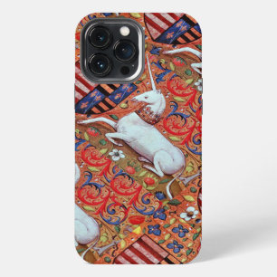EINHORN UND MITTELALTERLICHE FANTASIEBLUMEN, FLORA iPhone 13 PRO MAX HÜLLE