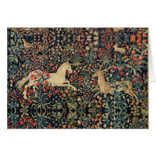 EINHORN UND REH, BLUMEN, WALDTIERE Floral