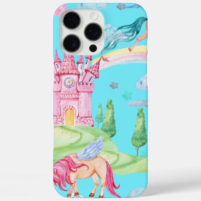 Einhorn und Schloss Case-Mate iPhone Hülle (Rückseite)