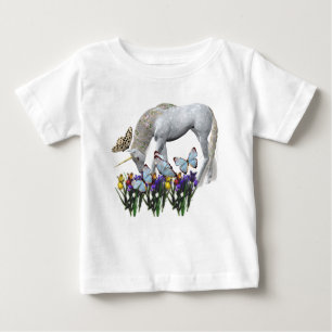 Einhorn und Schmetterlinge Baby T-shirt
