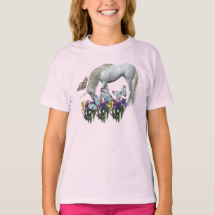 Einhorn und Schmetterlinge T-Shirt