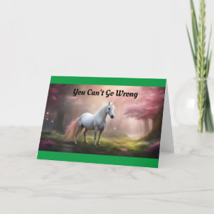 Einhorn und Shamrocks Feiertagskarte