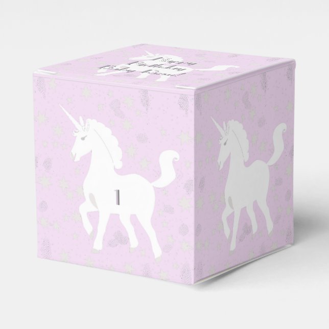Einhorn und Sterne Geschenkschachtel (Vorderseite)