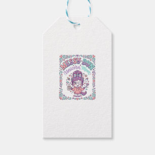 Einhorn-Unordentlicher-Bun-Einhorn-Mama-Retro-Stil Geschenkanhänger