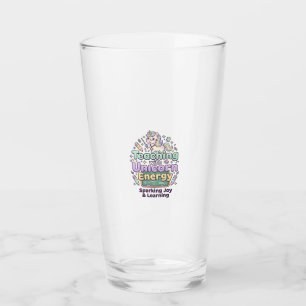 Einhorn-Unterricht mit Einhorn-Energie Fett-Typogr Glas