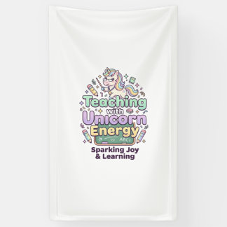 Einhorn-Unterricht mit Einhorn-Energie Fettgedruck Banner