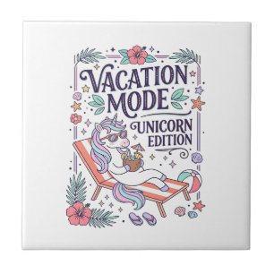 Einhorn Urlaubsmodus Einhorn Edition Süße App Fliese