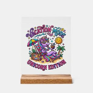 Einhorn Urlaubsmodus Einhorn Edition Werbespot P Acrylschild
