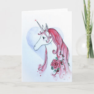 Einhorn Valentinsgrußkarte Karte