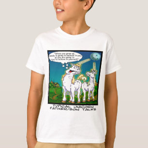 Einhorn Vater/Sohn Bindung Lustig T-Shirt