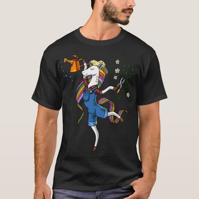 Einhorn-Veganer-Gärtner T-Shirt (Vorderseite)