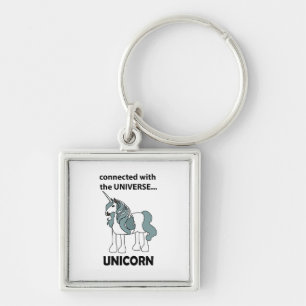 Einhorn, verbunden mit dem Universum Einhorn Schlüsselanhänger
