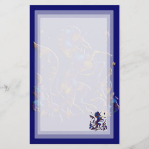 Einhorn-Verkünder: Blau und Gold Briefpapier