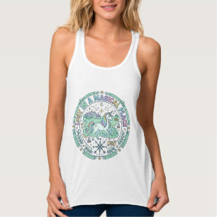 Einhorn verloren an einem magischen Ort Lustiger A Tank Top