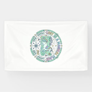 Einhorn verloren an einem magischen Ort Lustiger D Banner