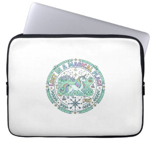Einhorn verloren an einem magischen Ort Lustiger D Laptopschutzhülle