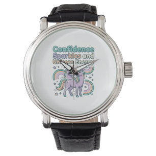 Einhorn-Vertrauensfunken und Einhorn-Energie-T-Shi Armbanduhr