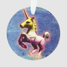 Einhorn-Verzierung - Kreis-Band (Galaxie-Schimmer) Ornament