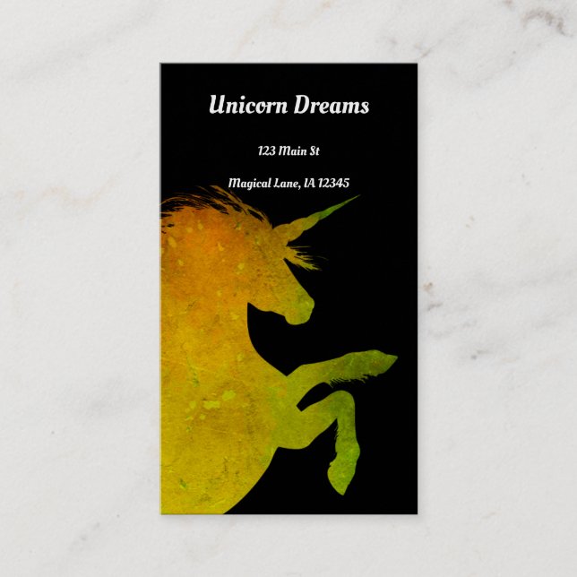 Einhorn Visitenkarte (Vorderseite)