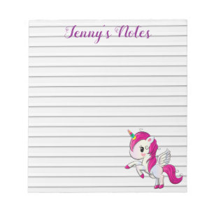 Einhorn von Cartoon, Brauch Notizblock