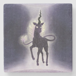 Einhorn von Void Aether und Space Fantasy Art Steinuntersetzer