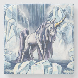 Einhorn von Water Element Fantasy Art Steinuntersetzer