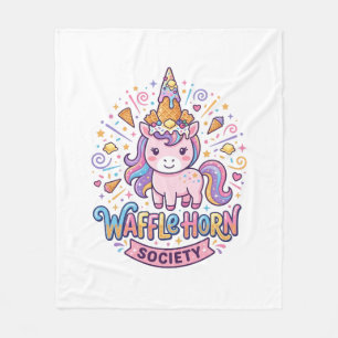 Einhorn-Waffel-Horn-Gesellschaft Druckfertige Bekl Fleecedecke