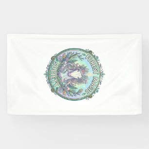 Einhorn-Wald-Magie-Gesellschaft Grafikdesign Weiß Banner