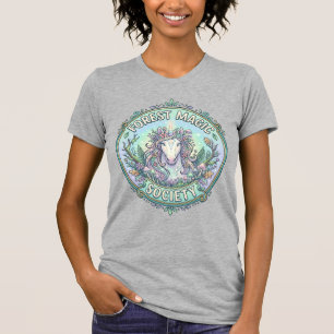 Einhorn-Wald-Magie-Gesellschaft Grafikdesign Weiß T-Shirt