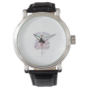 Einhorn-Wald-Sammler-Einhorn-Grafikdesign Weiß Armbanduhr
