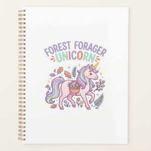 Einhorn-Wald-Sammler-Einhorn-Grafikdesign Weiß Planer