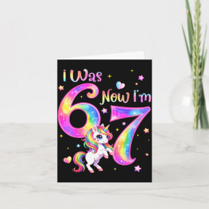 Einhorn war 6 7 sechs sieben 7. Geburtstag Geburts Karte