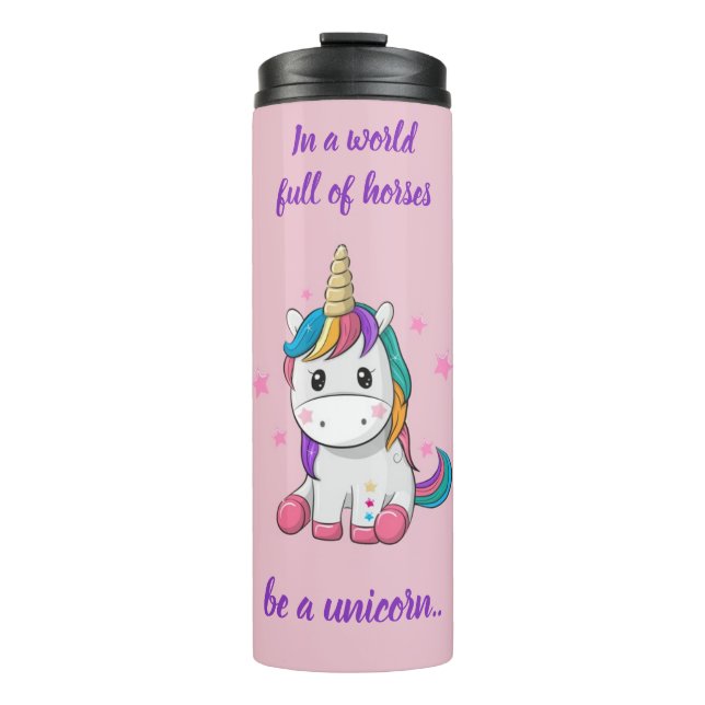 Einhorn-Wärmebecher  Thermosbecher (Vorderseite)