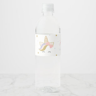 Einhorn-Wasser-Flaschen-Aufkleber Wasserflaschenetikett