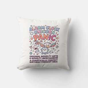 Einhorn Wecker Einhorn Panik Fett Schrift Kissen