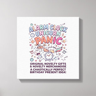 Einhorn Wecker Einhorn Panik Fett Typography Leinwanddruck