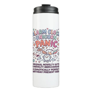 Einhorn Wecker Einhorn Panik Fett Typography Thermosbecher