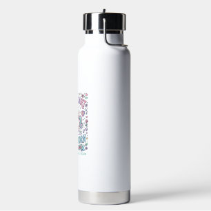 Einhorn Weiches Herz Scharfe Hörner Fette Typograf Trinkflasche