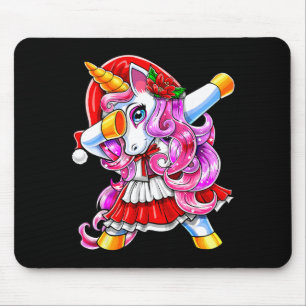 Einhorn-Weihnachts-Santa-Kostüm Dabbing-Einhorn Ge Mousepad