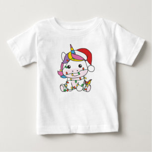Einhorn Weihnachts Winter Tiere Feiertag Unicorns Baby T-shirt